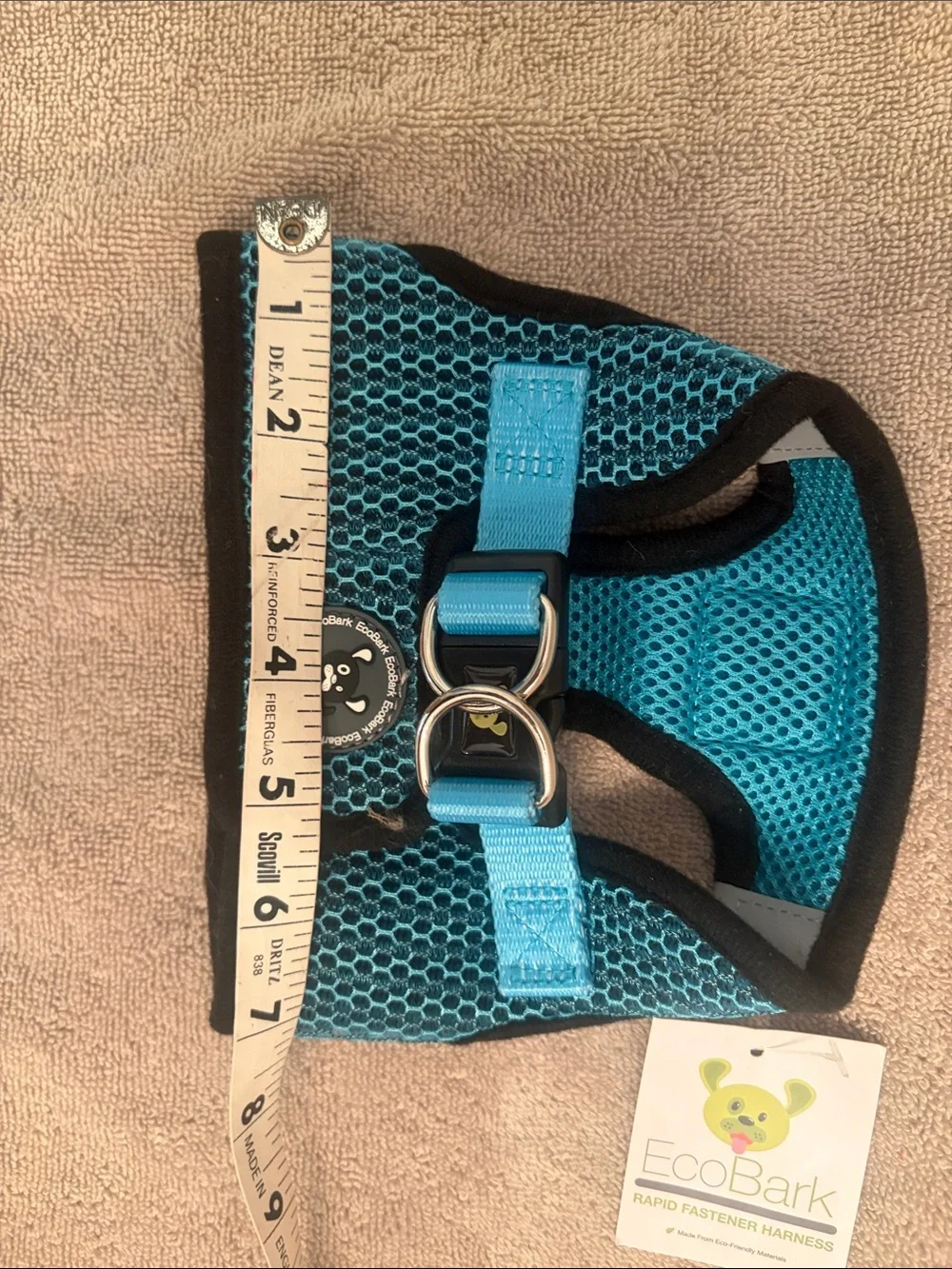 Bark Teal Mesh Small Pet Harness with D-Ring
